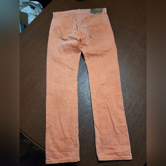 Denim & Supply Ralph Lauren Orange Distressed Slim Jeans - Picture 11 of 13